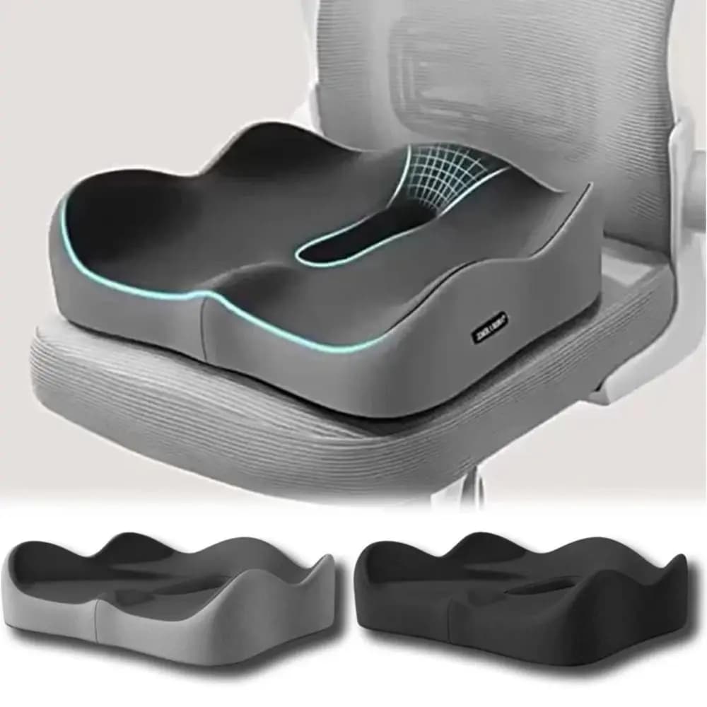 Cuscino per seggiolino auto per sedia da ufficio comfort Cuscino per coccyx in memory foam ortopedico antiscivolo per sollievo dal dolore alla schiena della sciatica del coccige