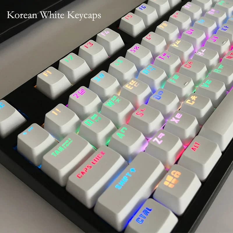 104 Keys Backlit Russian Korean Keyboard for Mechanical Game Cherry MX Switch Profile OEM ABS Keycap Gamer Custom DIY