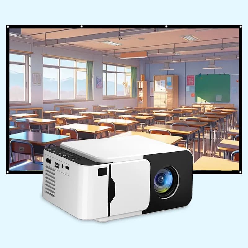 Mini proiettore T5 Proiettore HD LED per esterni intelligente portatile per cinema domestico per ufficio commerciale