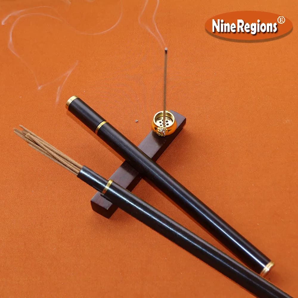 Bastoncini d'Incenso Cinese all'Oud di Hainan da 5 grammi, in Contenitore di Ebano, Fatti a Mano, Edizione Limitata, Naturale, Forte, Dolce e Fresco Profumo