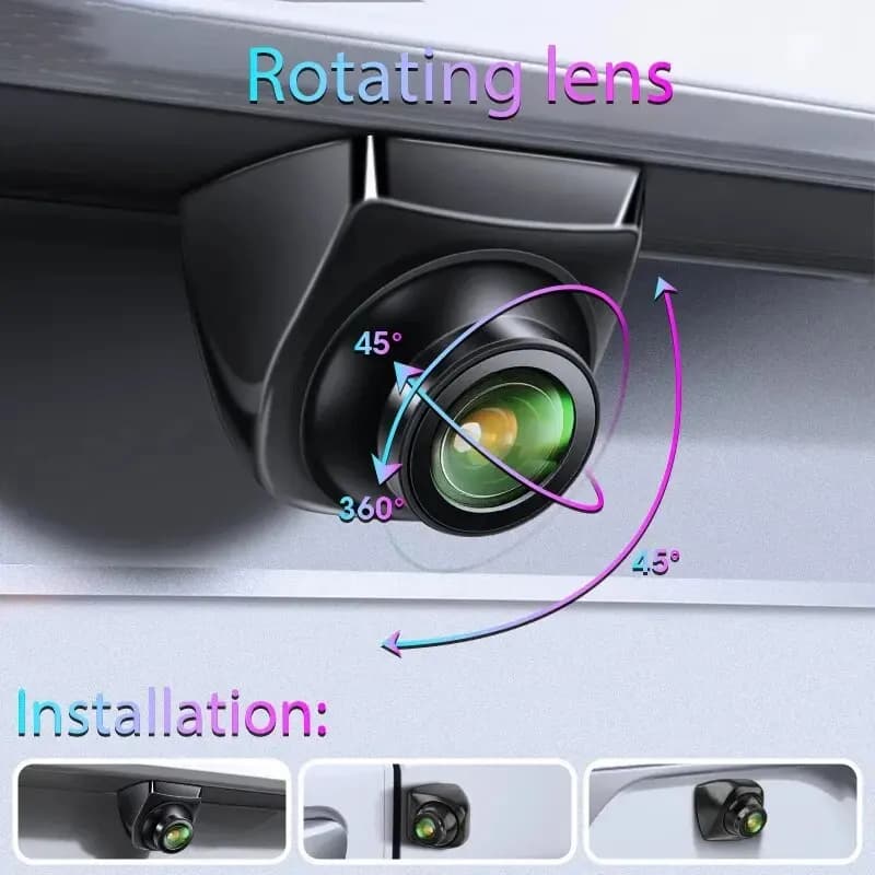 Telecamera 720P AHD Switch CVBS Visione notturna IP68 Impermeabile 170 ° Telecamera posteriore di backup per veicoli Full HD con obiettivo dorato Fisheye