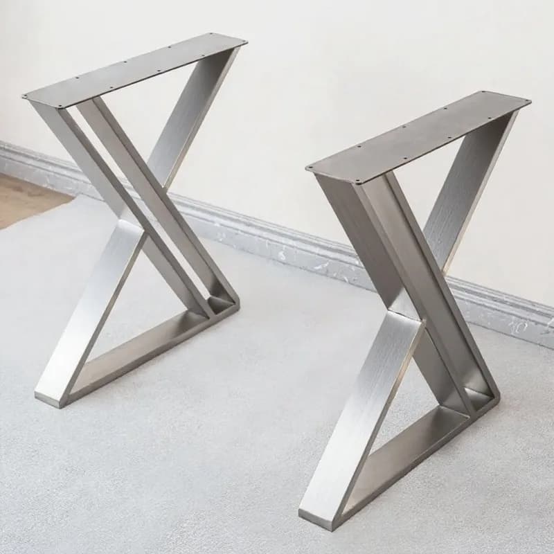 Gambe da tavolo per isola da cucina in acciaio inossidabile Supporti per scrivania industriale Bancone bar Parti da pranzo Staffe di montaggio per mobili moderni
