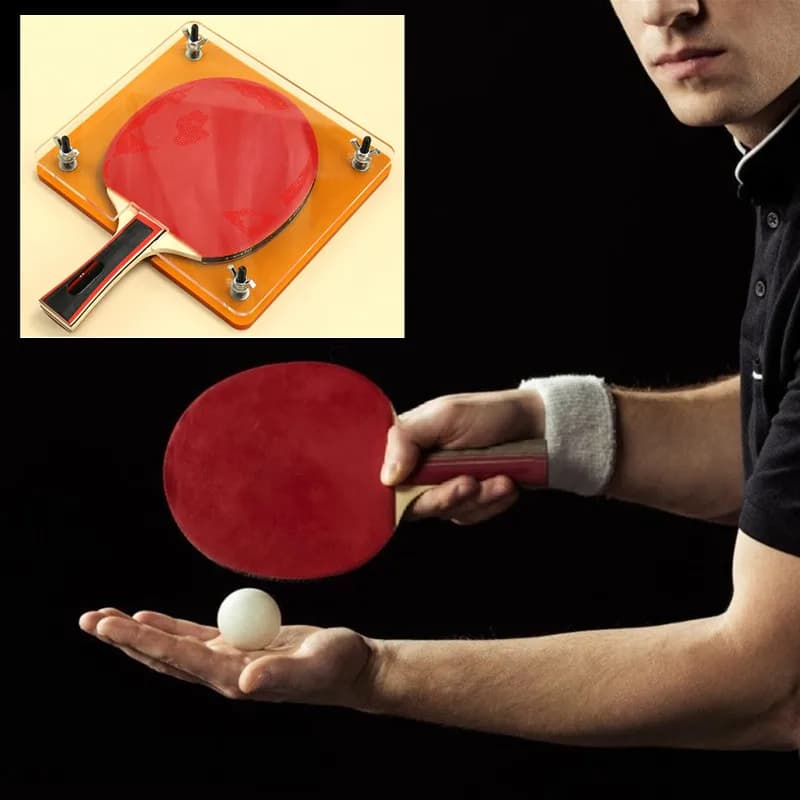 Table Tennis Racket Presser - Tool For Cutting and Sticking Rubber Edges - For Beginner Players & Clubs In Training Games