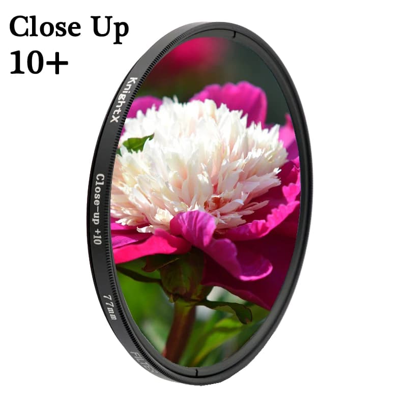 KnightX Macro Close Up Filtro per obiettivo + 10 Close-Up 52mm 58mm 62mm 77mm per Canon Nikon Sony a6400 accessori DSLR Camera