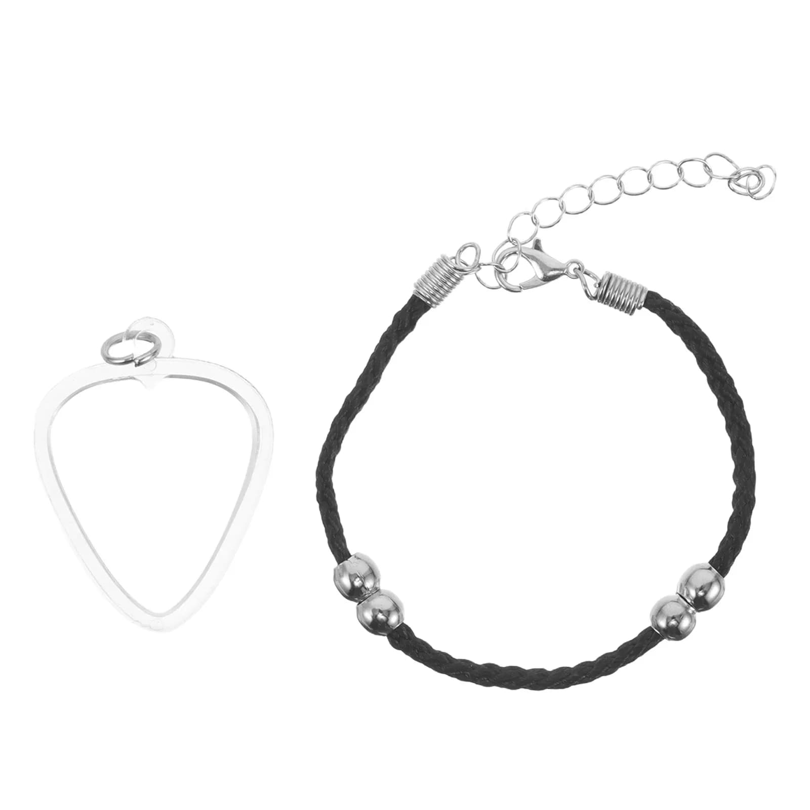 Set di 1 Porta Plettri per Chitarra a Forma di Cuore Compatto con Elegante Design a Braccialetto, Mini Espositore per Plettri