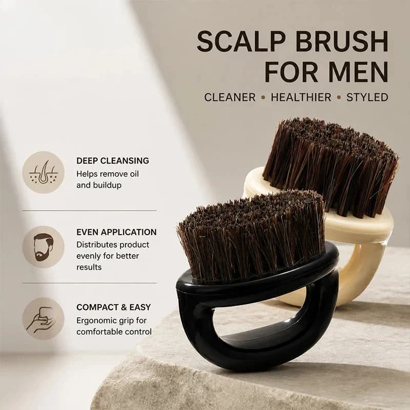 Men Shaving Brush Portable Barber Beard Brushes Salon Face Cleaning Razor Brush Plastic Horse Bristle Shaving Tools