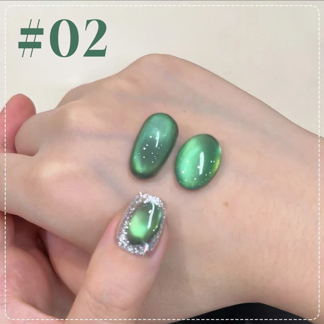 1 pz. Nuovo Popolare 2026 Huai Shui Bamboo Strobe Ice Clear Blu Verde Luce Perline di Vetro Effetto Occhio di Gatto Smalto Gel Magnetico Forniture per Unghie