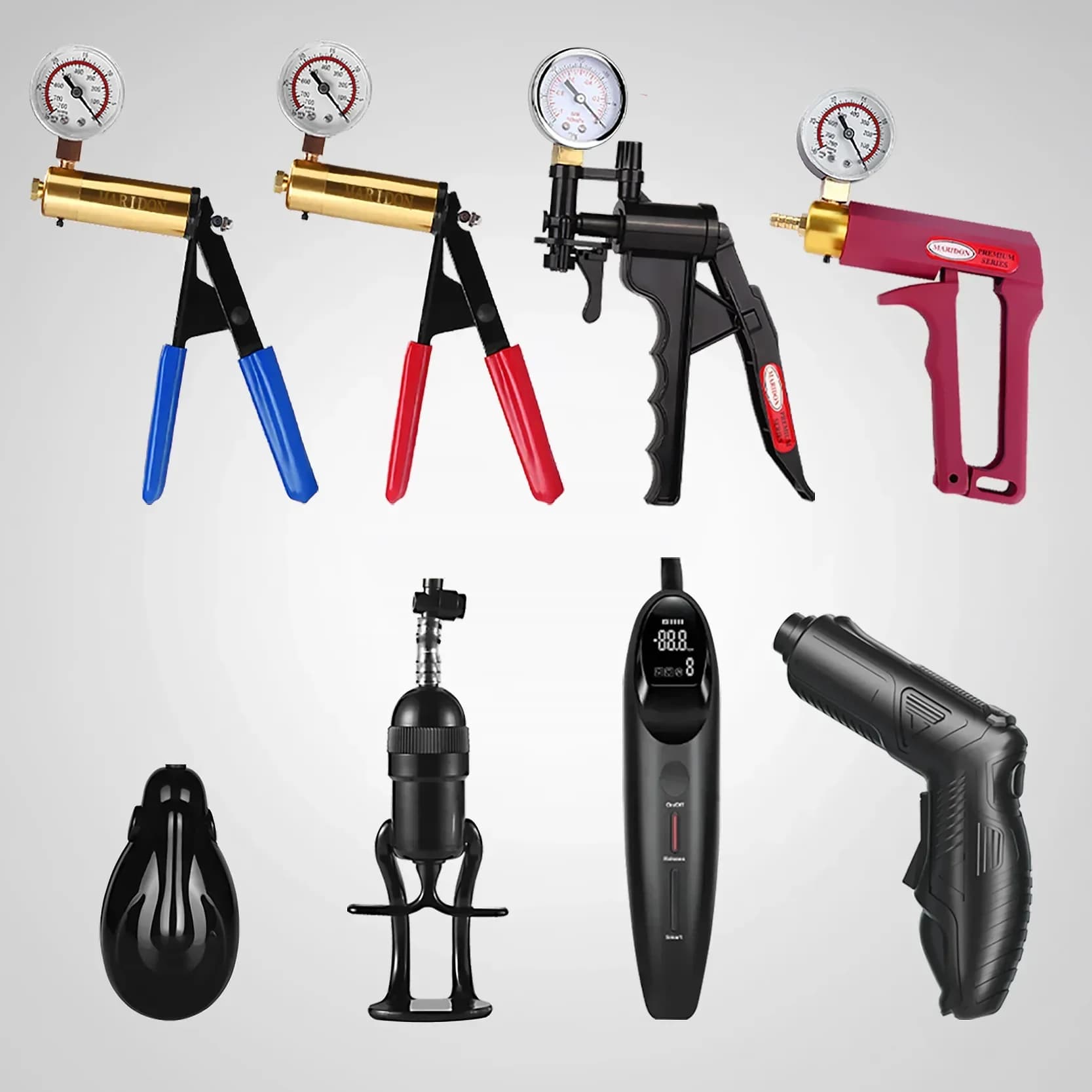 Handle Accessory Electric Manual Vacuum Pump Penis Pump/Anal Pump for Adult Negative Pressure Exercise Suction Pressure Gauge