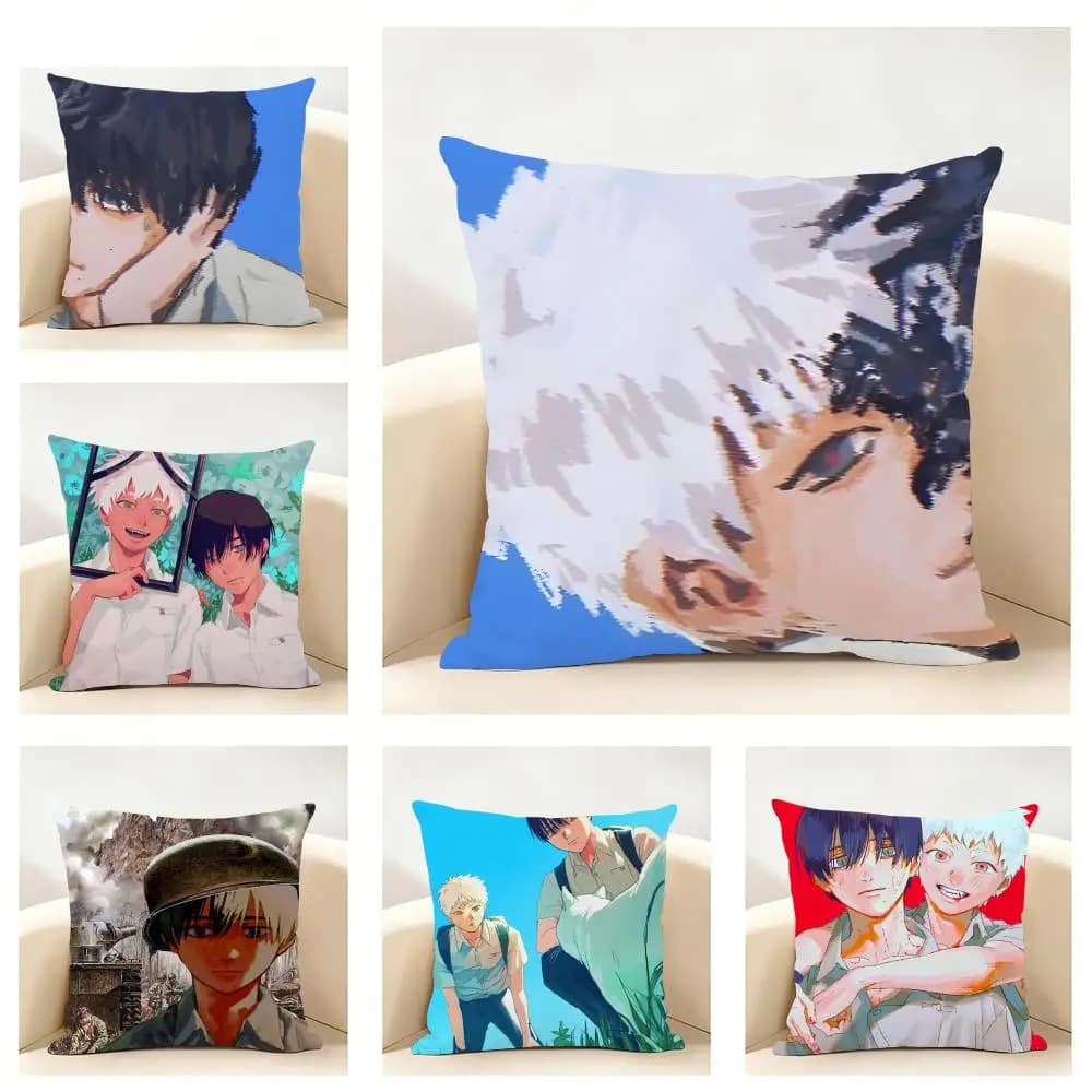 The Summer Hikaru Died anime Cushion Cover Linen Minimalist Soft for Sofa Bed Home Room Decor