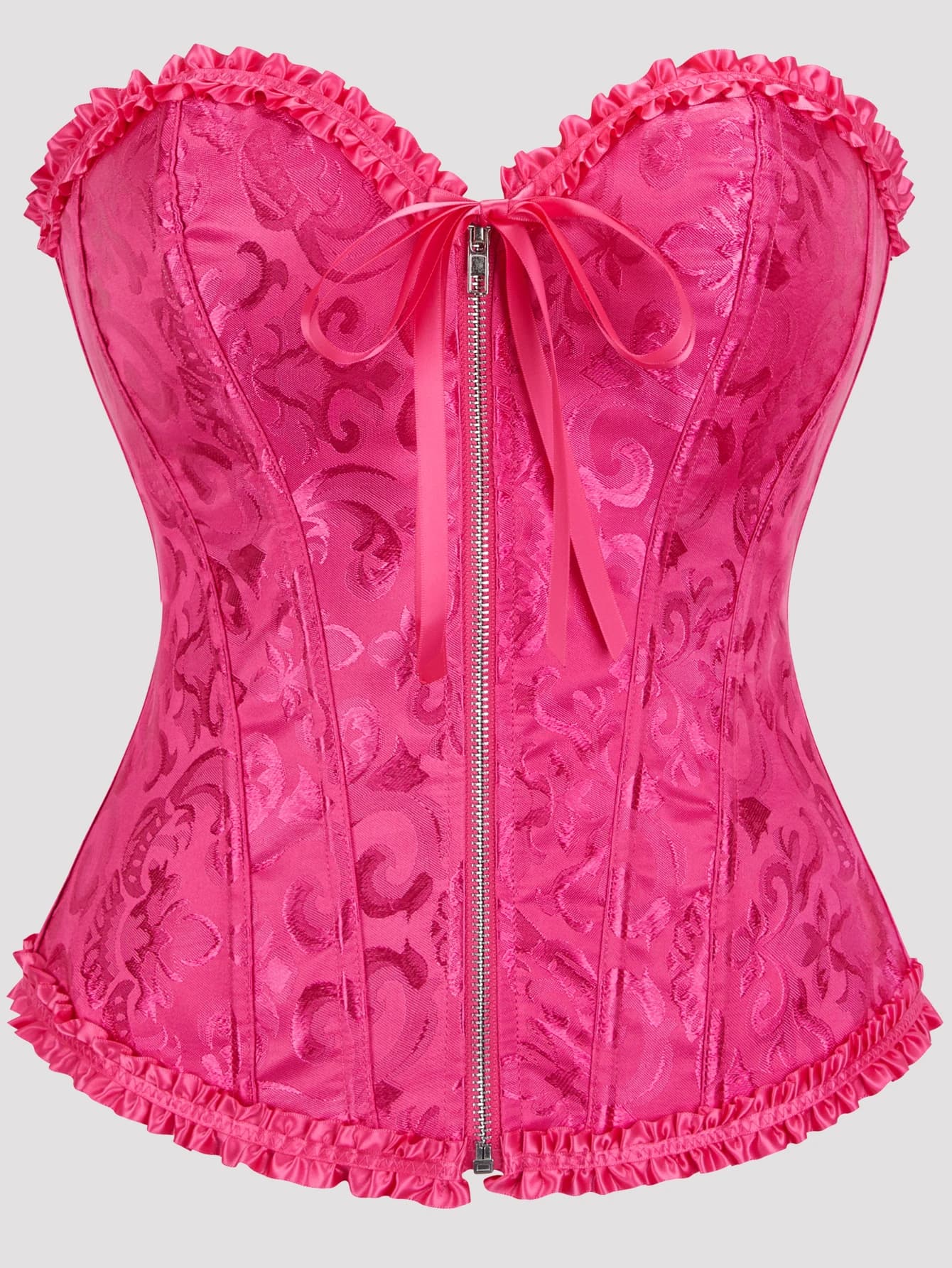 zipper corset top women gothic bustier top overbust corselet zipper modeling strap lace up boned slim waist belt tummy control