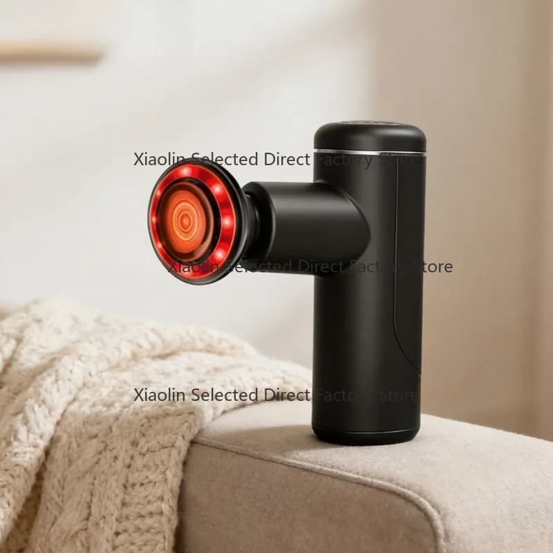 Fascia Gun Brushless Motor with Red Light Heat Therapy Massage Gun, Mini Muscle Massager, Fitness Massage Device
