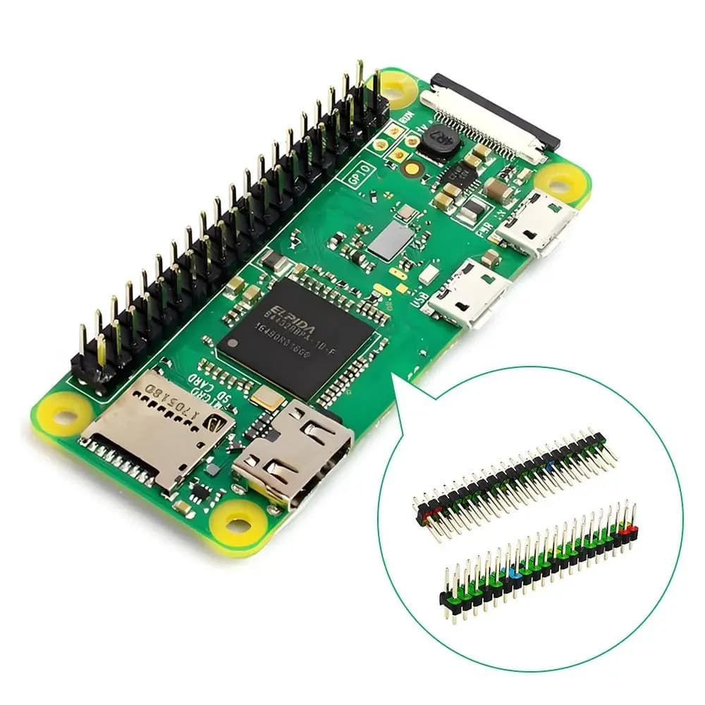 2*20pin 2.54mm Header Development Card Pin Header for Raspberry Pi Zero/Raspberry Pi Zero W/Raspberry Pi 2 W