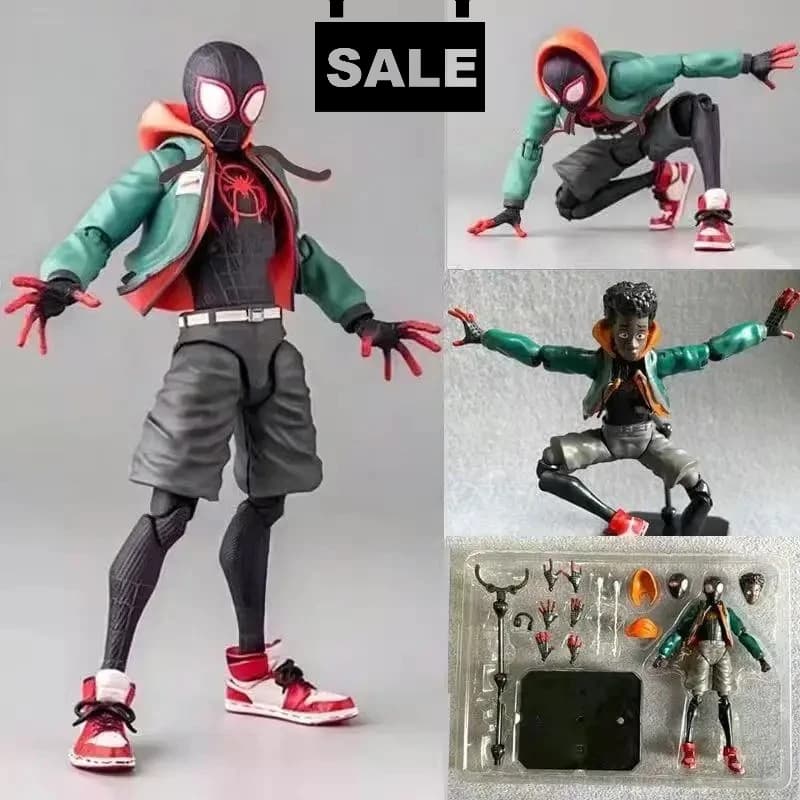 NUOVO! Regalo di Compleanno - Statua del Personaggio Anime Spider-Man di Marvel, Modello Evento Spider-Man Miles SV SHF Morales Penny Parker