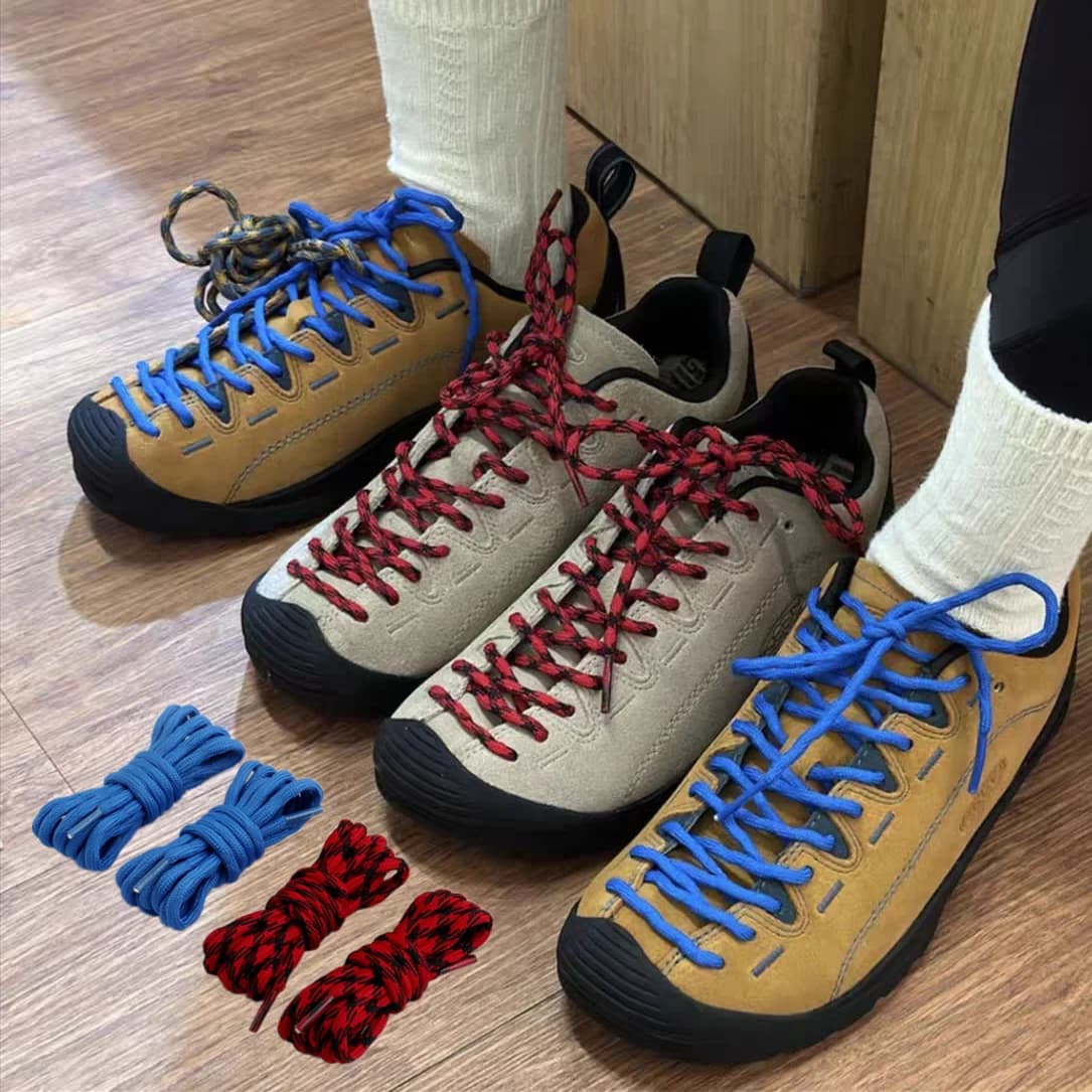 1 paio di lacci per scarpe a onde rotonde lacci per scarpe da trekking scarpe sportive in tessuto antiscivolo resistenti all'usura scarpe da acqua anti-allentamento corda per lacci