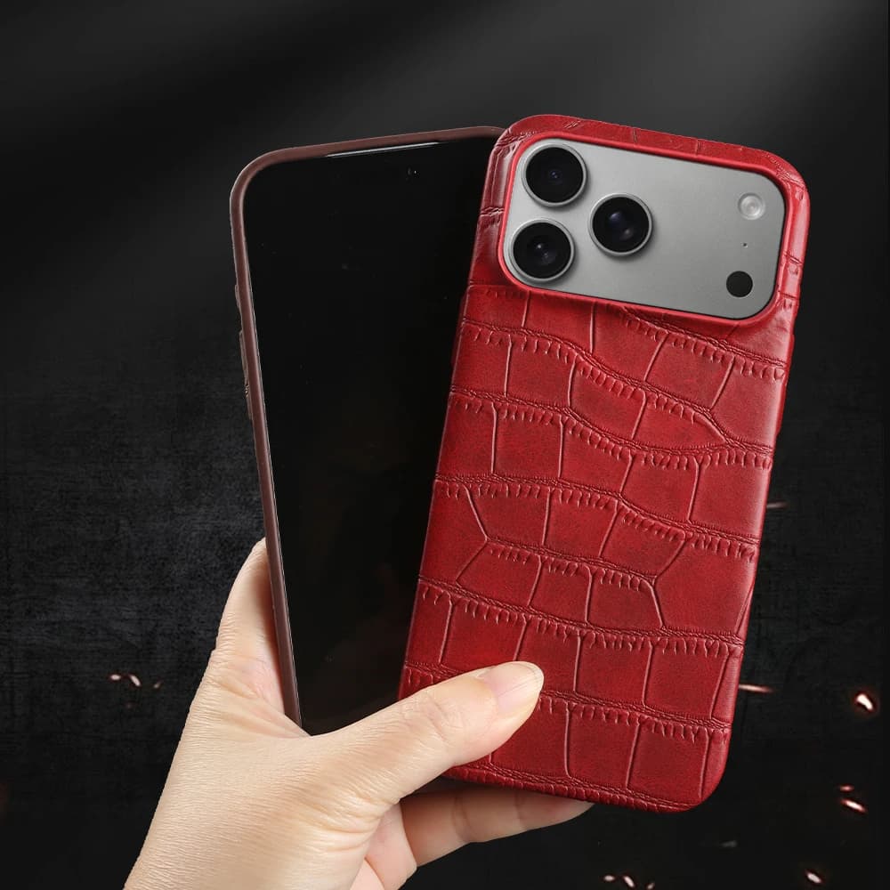 Premium Leather Cover Case for iPhone 17 Pro Max 16 14 15 Plus 16e 13 12 Mini 11 7 8 XR XS Max Air - Back Cover