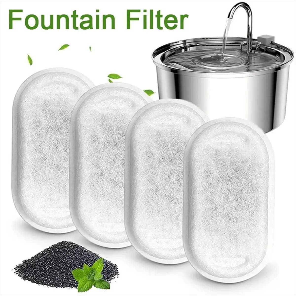 Set di 16 Filtri A75K per Fontanella d'Acqua per Gatti da 108Oz/3,2L e 67Oz/2L, Fontanella Regolabile per Animali Domestici, Ricambi per Fontanella per Gatti