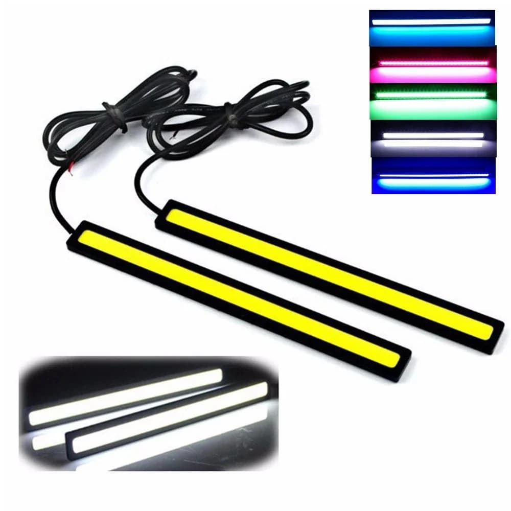 2 pcs 17 cm Universal Auto COB Conducted the Automotive Strip DRL Daylight March Lights Outer 12 V Lamp Atmosphere Waterproof COB