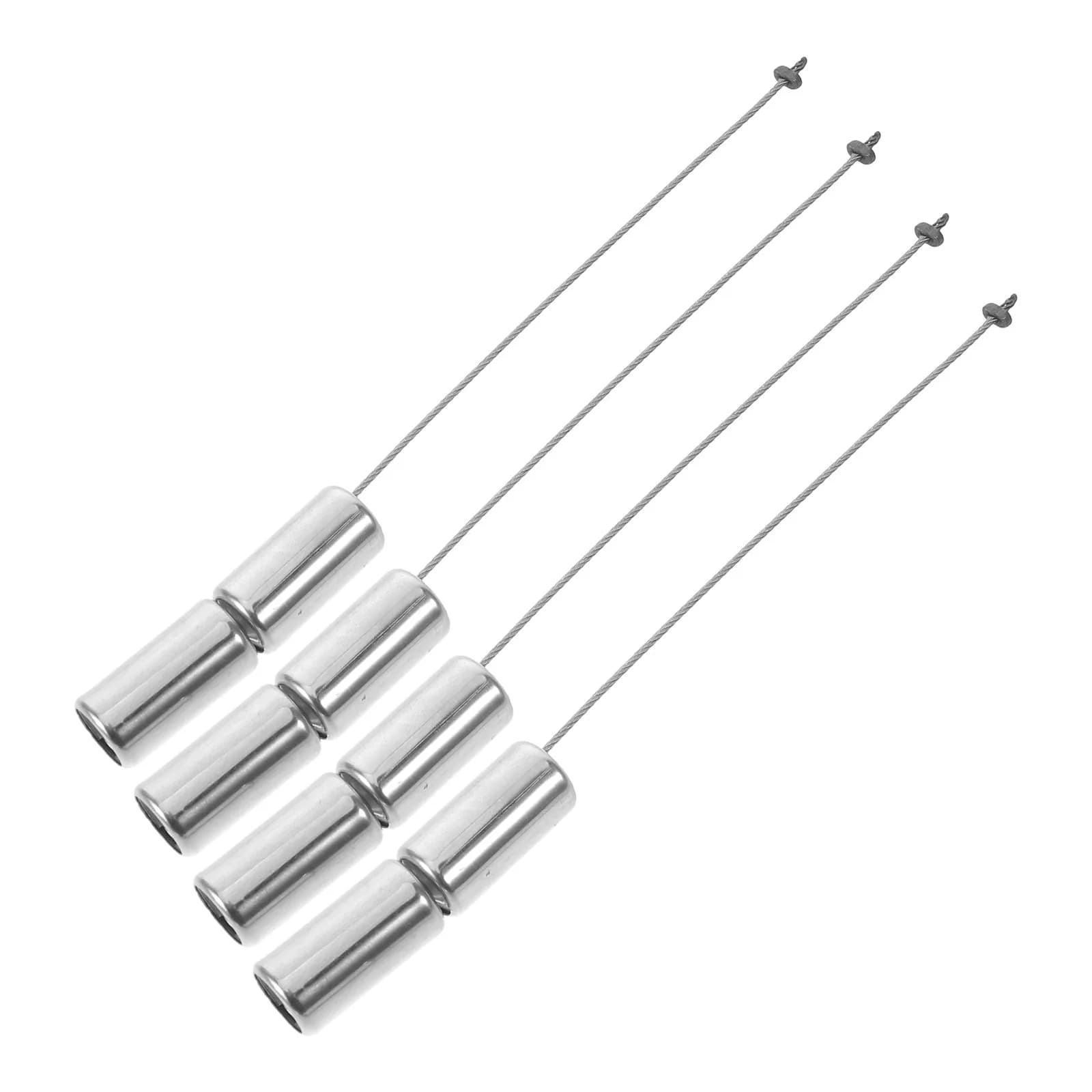 Set of 4 Connectors for Stainless Steel Hangers, Replacement Hooks for Metal Coatings, Metal Cable Torsion Fittings for Laundry