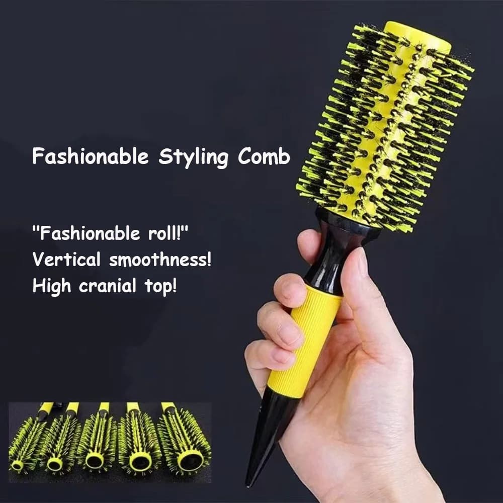 Hairdresser Hair Sprinkler Brush for curling hair Brush with wild boar bristles Rotating brushes Hair styling tools from salon Brush for smoothing