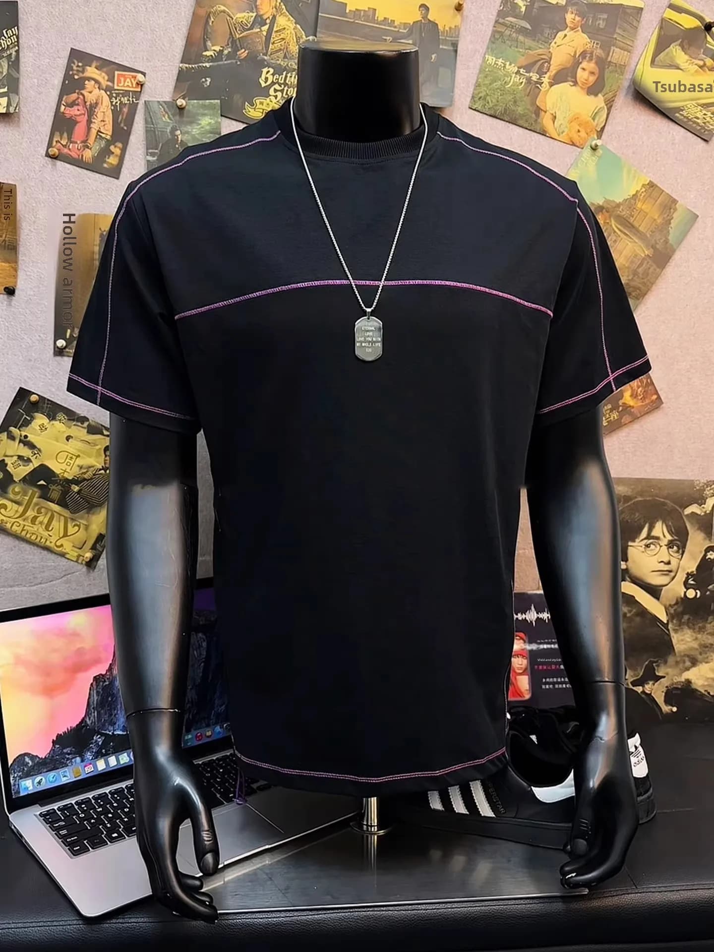 T-shirt sportiva da uomo a maniche corte, stile americano patchwork, ad asciugatura rapida, per l'estate, fresca e confortevole, per ciclismo all'aperto, protezione solare.