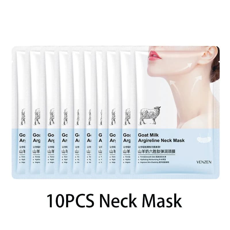 10 pz Latte di Capra Collagene Anti Rughe Collo Maschera Idratante Nutriente Idratante Rassodante Necks Maschera di Bellezza Collo Cura Della Pelle