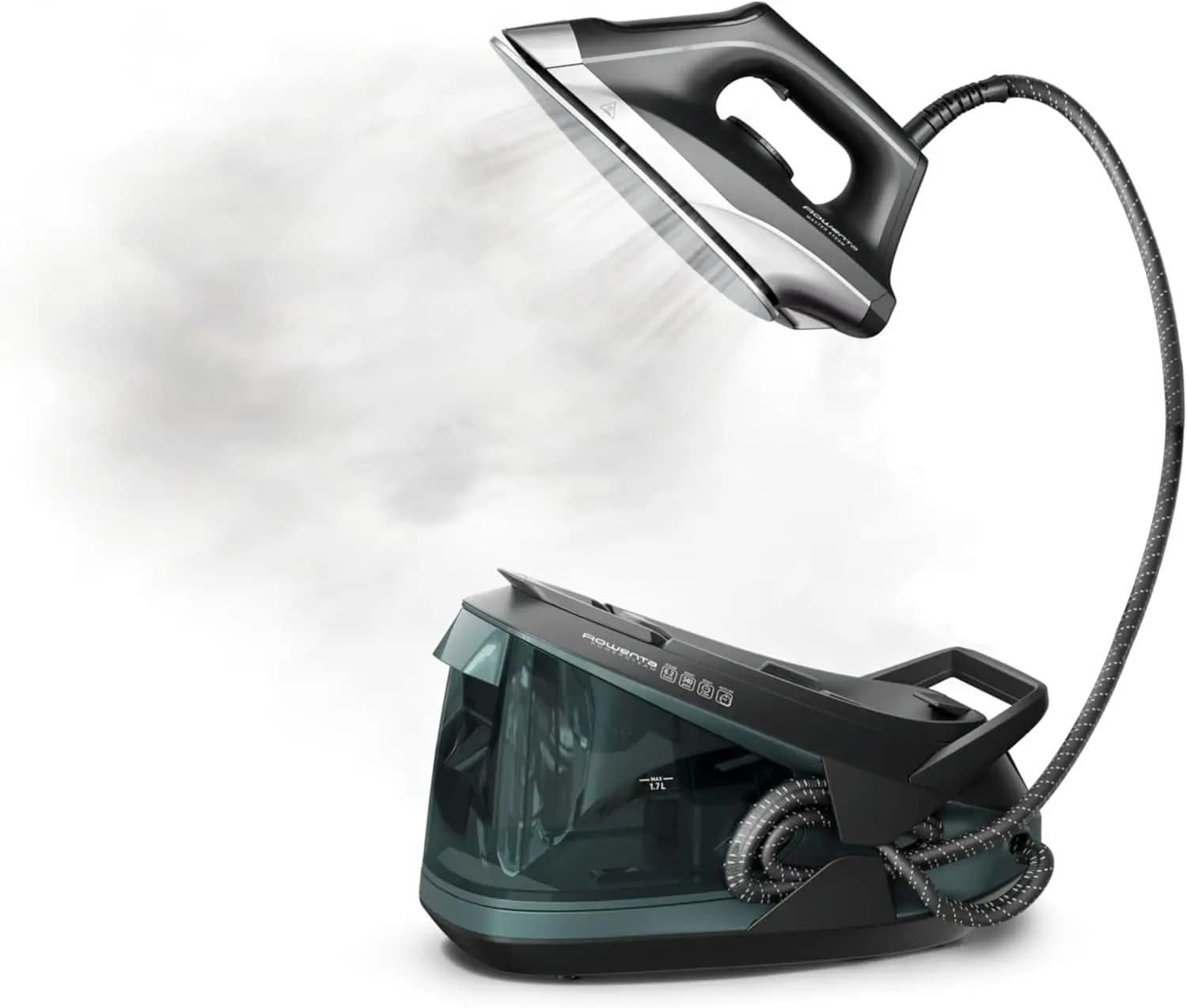 Rowenta Iron Steamer for Clothes Master Steam Station, Professional Steam Iron for Clothes with Stainless Steel Soleplate, 57 Oz