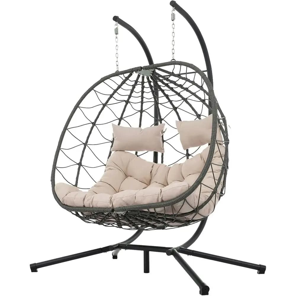 Double Donder Chair, Amaca Chair with Support, Bearing Chairs, Capacity 317 kg, for Interior or Exterior, Bedroom, Veranda