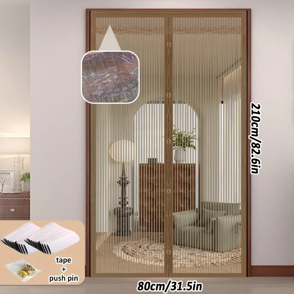 Zanzariera Magnetica per Porta con Chiusura Automatica, Rete Anti-Insetti, Protezione UV, Design Semitrasparente per Varie Porte