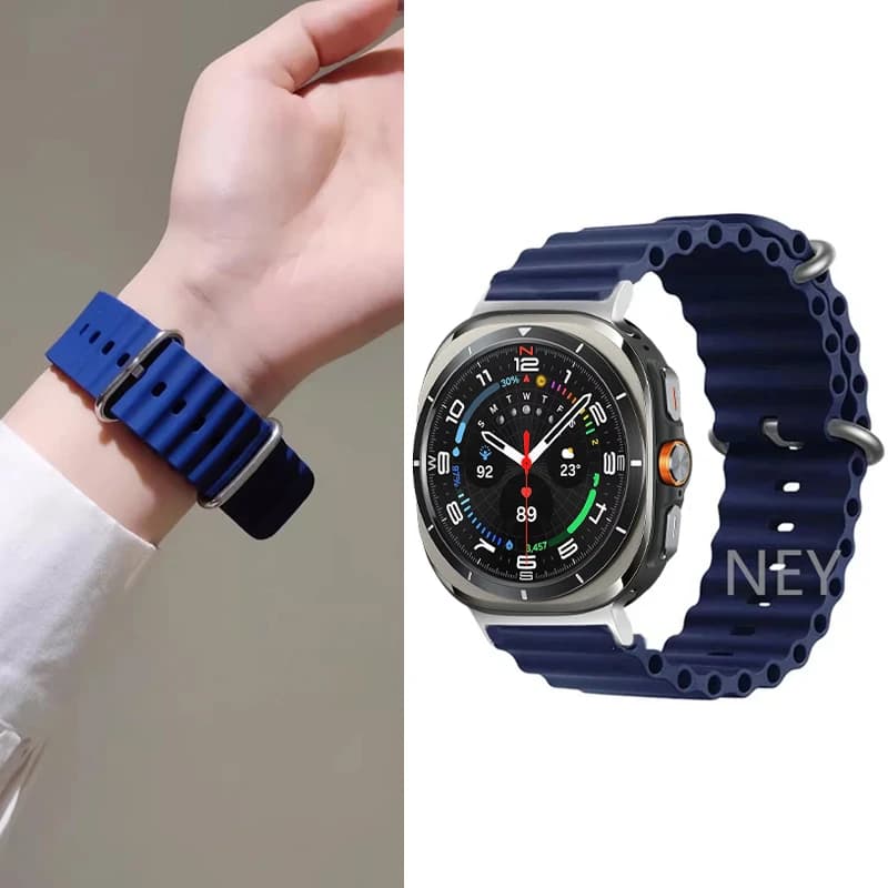 Ocean Band per Samsung Galaxy Watch 8 ultra 47mm Accessori Bracciale sportivo in silicone Bracciale correa Galaxy Watch 7 ultra Strap