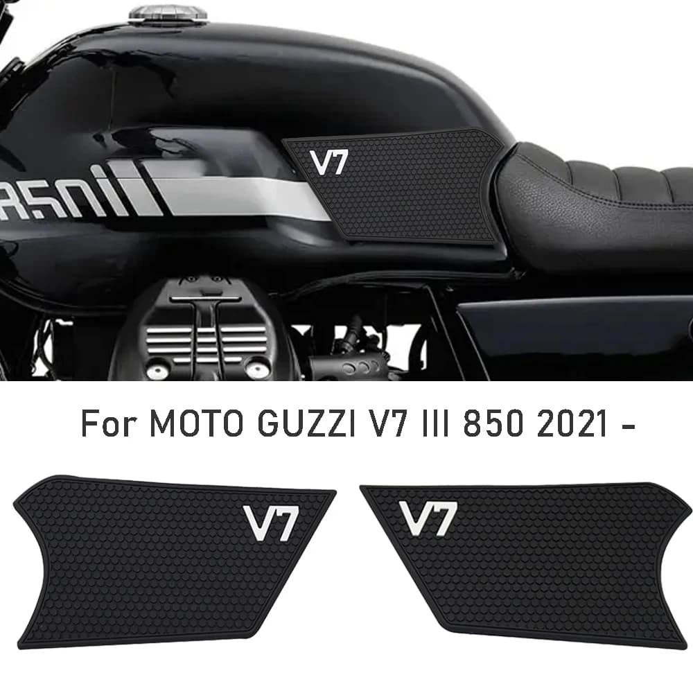 For MOTO GUZZI V7 III 850 2021 Motorcycle Reservoir pad Protector Stickers Decal Gas Knee Grip Traction Pad Side Sticker V7 V8