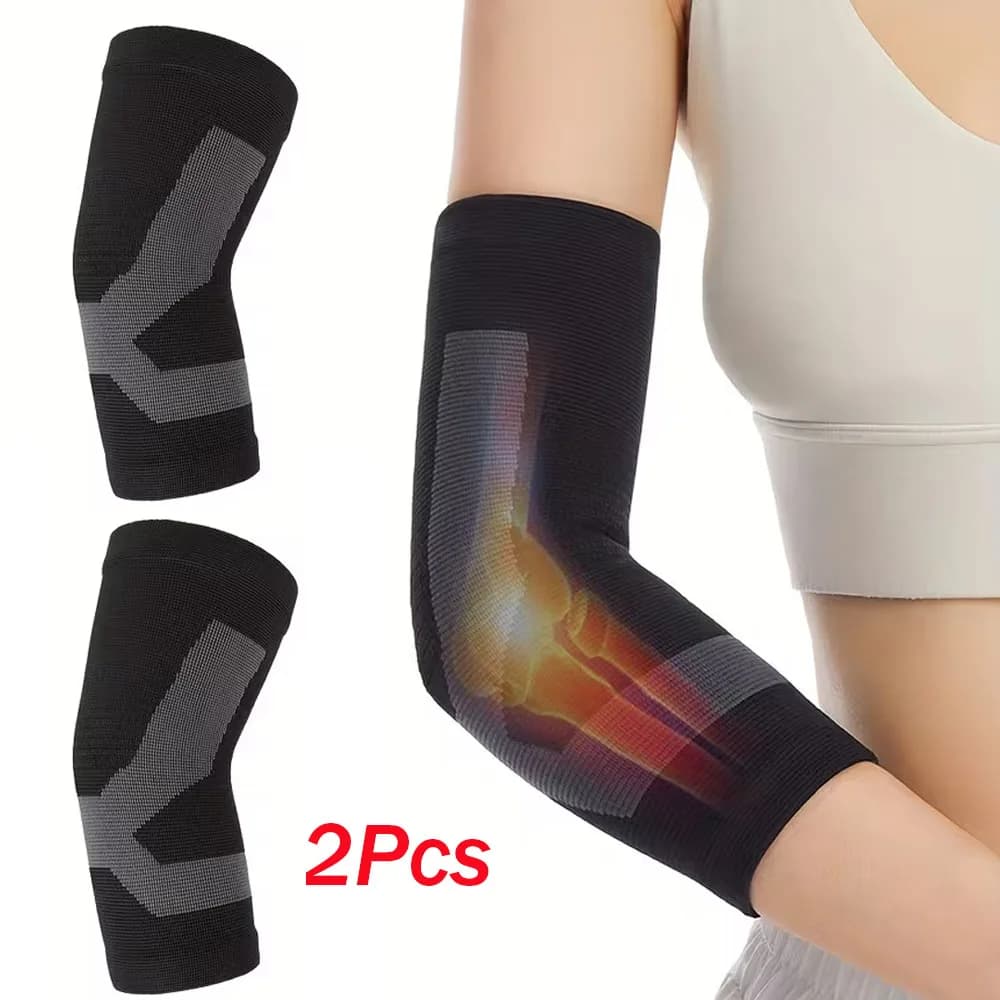 2pc New Elbow Brace Compression Sleeve, Arm Support Sleeves Forearm Braces for Golfers Elbow Treatment, Workout, Weight Lifting