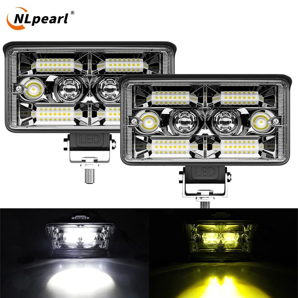 NLpearl 3/4/5 pollici ED barra luminosa fuoristrada faretto luce da lavoro LED faro da corsa per camion trattore 4X4 barca 12v 24v fendinebbia