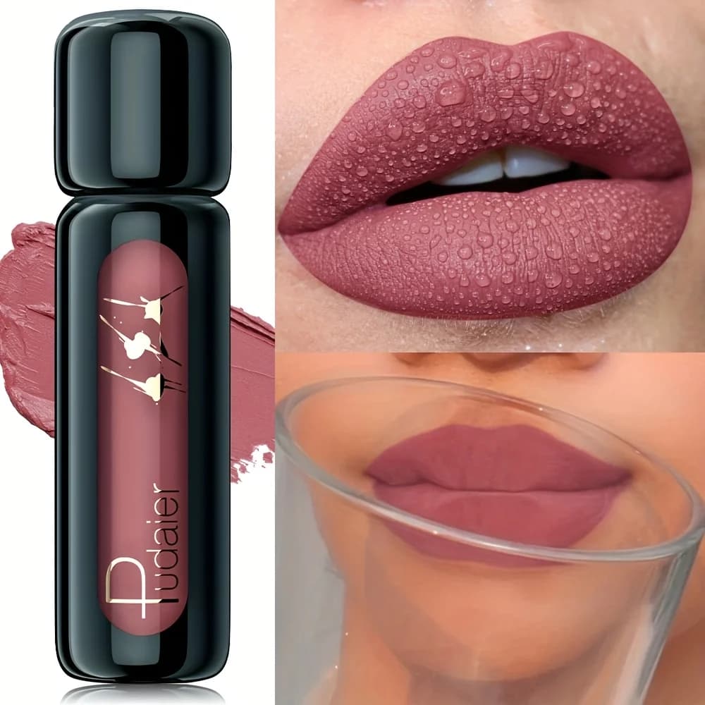 1 piece matt velvet glossy, highly saturated lip fluid mud, long-lasting non-stick, compatible with all skin tones, gift for mother's party