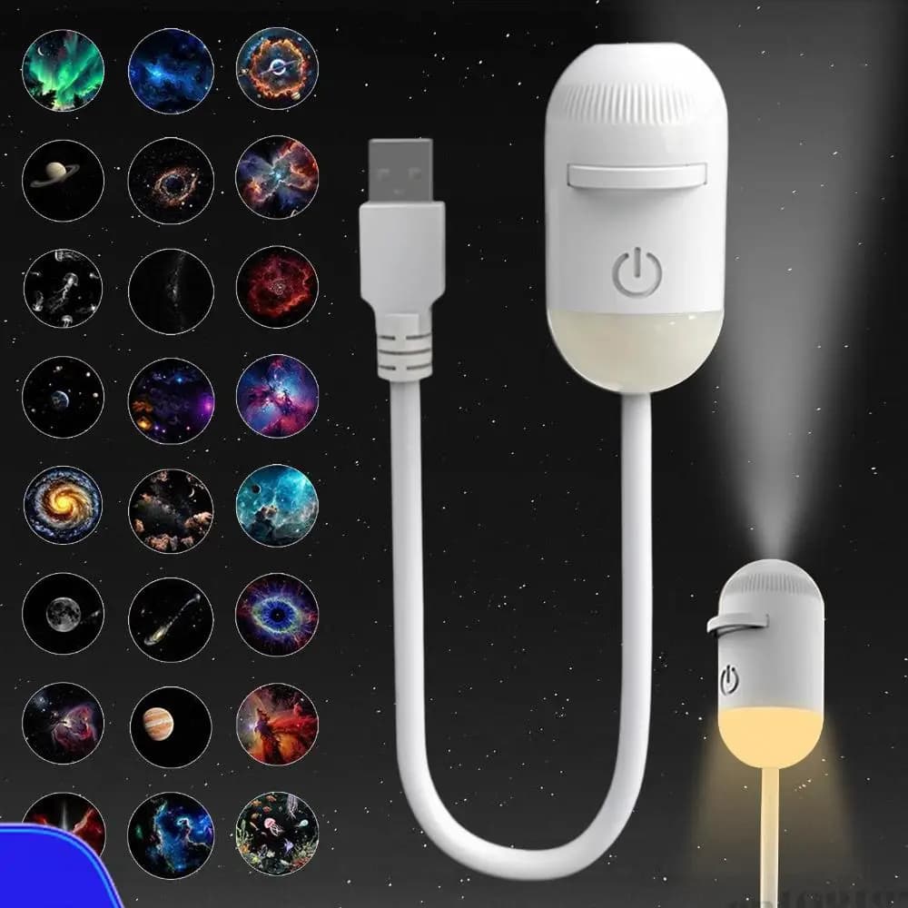 Mini Proiettore di Stelle e Galassie, Luce Notturna a LED per Soffitto, Lampada di Proiezione Galattica, Luce Ambientale Cielo Stellato per Camera da Letto, Regalo