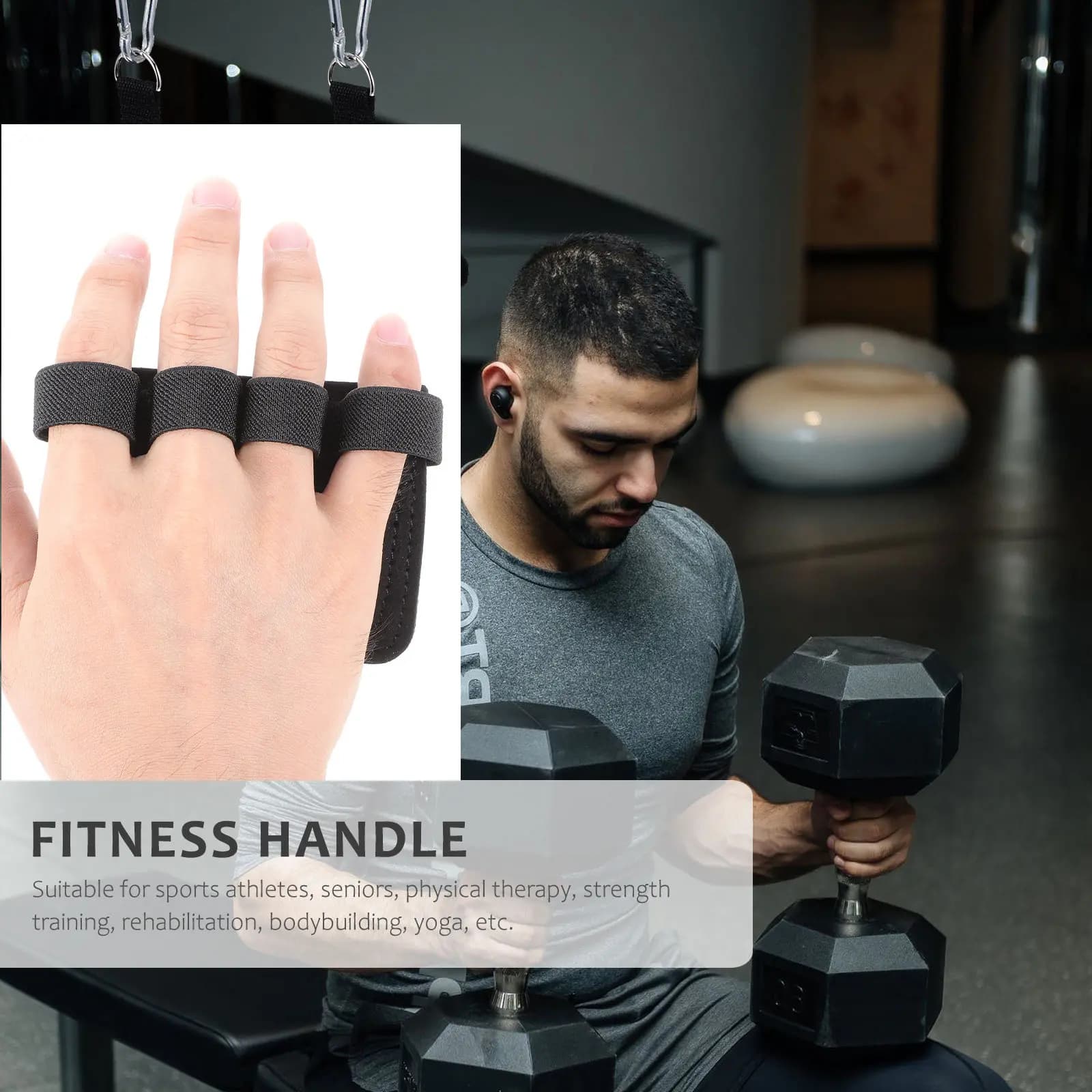 Guanti da Allenamento Mezze Dita Antiscivolo Protezione Mani Fitness Protezione Dita Attrezzo Palestra Sollevamento Pesi Manubri Bodybuilding
