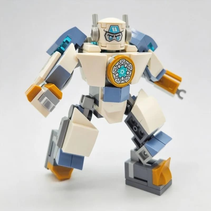 NEW 132PCS Upgraded Ice Ninja Warrior Mecha Model Building Blocks MOC Creative Robot Figure DIY Assembly Educational Toy Gifts