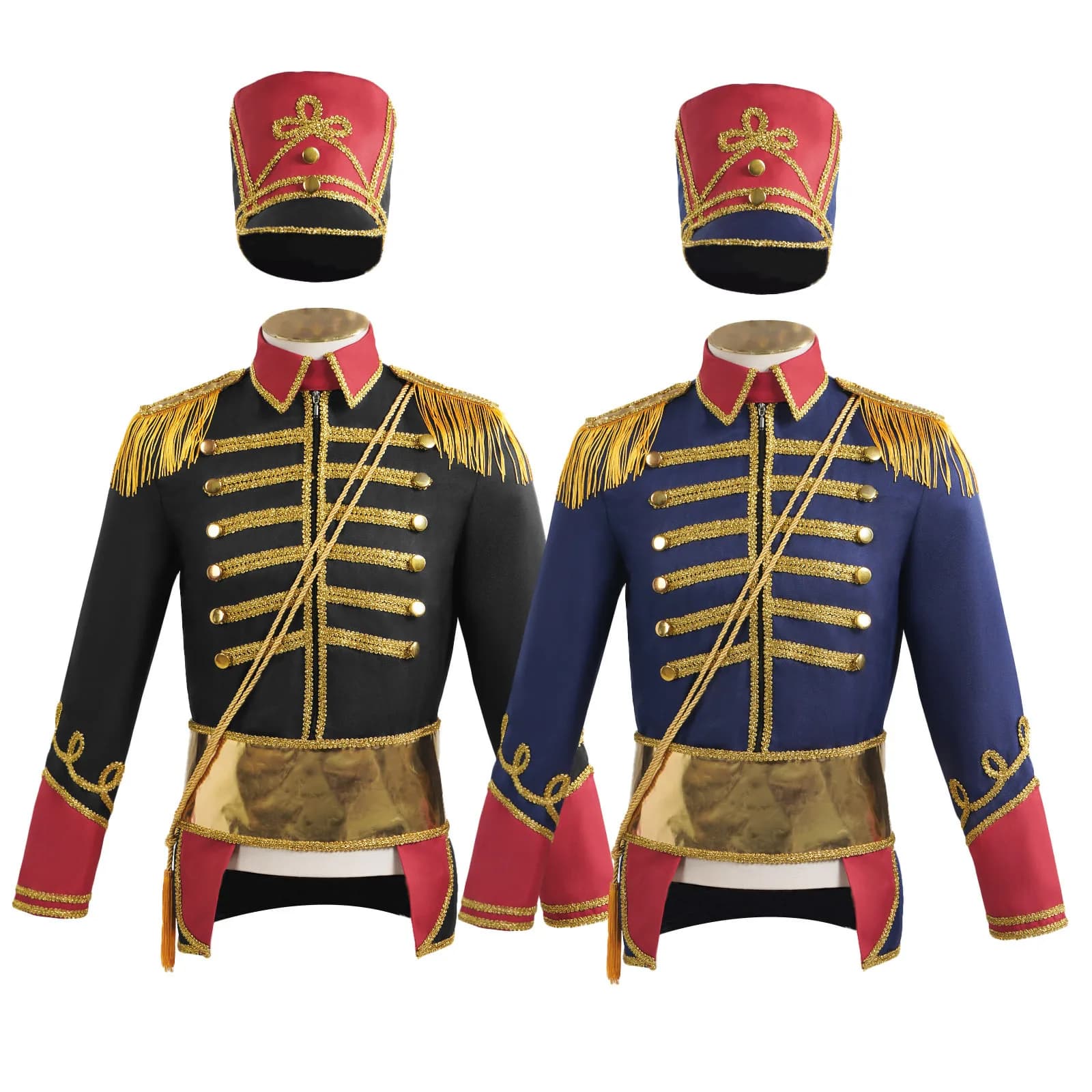 Costumi schiaccianoci per uomini adulti Cappotto uniforme cosplay militare reale medievale Cappotto da smoking coloniale Giacca da corte in maschera di Halloween