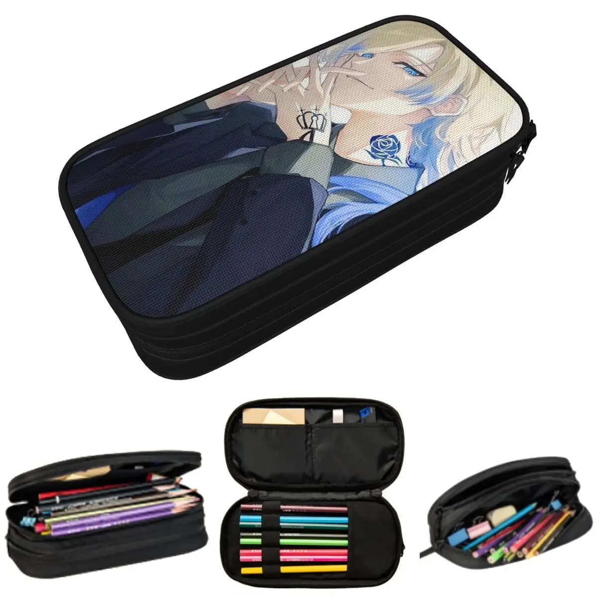 Astuccio per matite Blue Lock Kaiser Anime per bambini, regali, scatola per penne, borsa per matite, articoli di cancelleria, porta penne