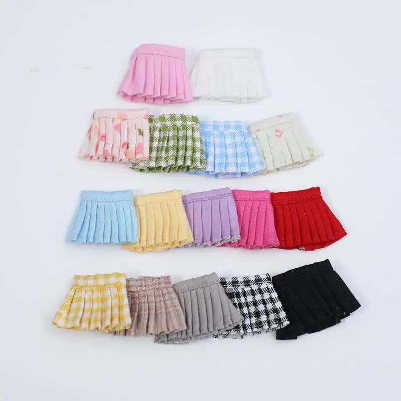 OB11 Accessori per abbigliamento per bambole Gonna a pieghe con cinturino a metà corpo GCS Argilla 1/12 Nodo Maiale piccolo Abbigliamento per bambole Multi colore
