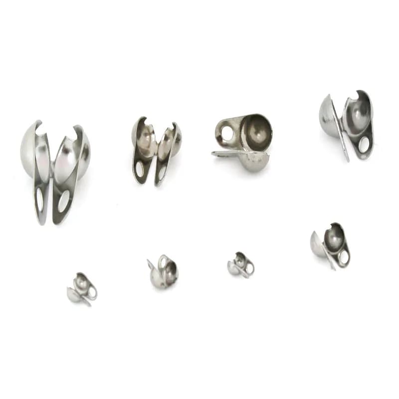 50 pz 1.5-6mm catena a sfera in acciaio inossidabile connettori fermagli crimpare e perline terminali per collana fai da te creazione di gioielli ricerca di forniture