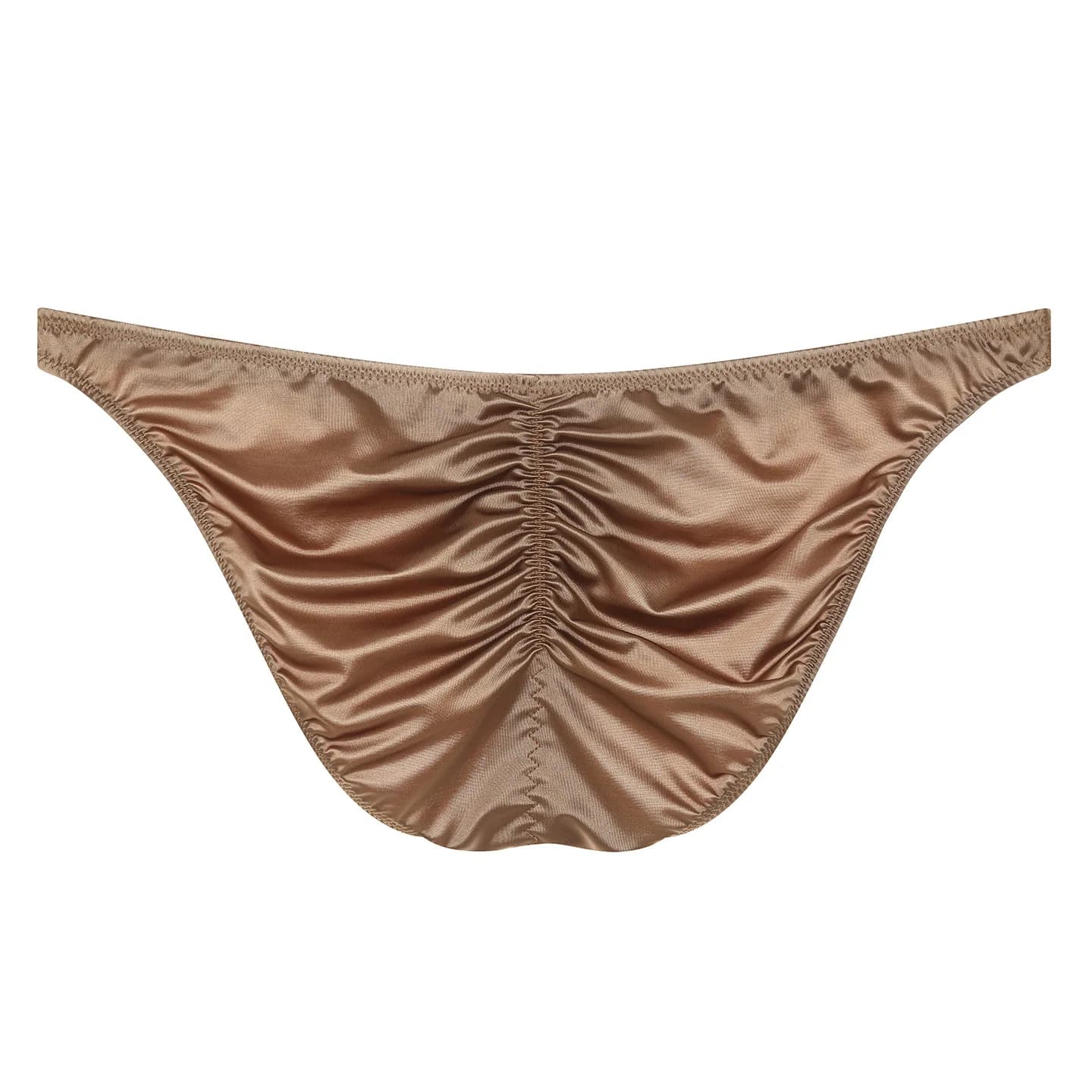 Men Satin Triangle Briefs Silky Smooth Low Waist Luxury Sexy Ice‑Silk Breathable Summer Underwear