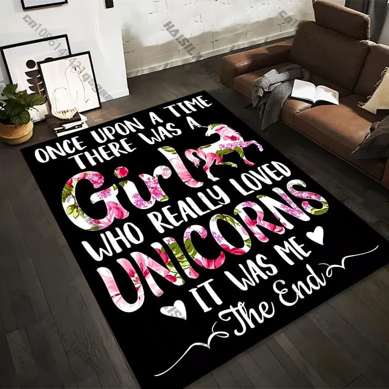 Carpets printed with motifs of unicorns in 21 different sizes, yoga mats for adults, decorations for the living room, customized zerbini