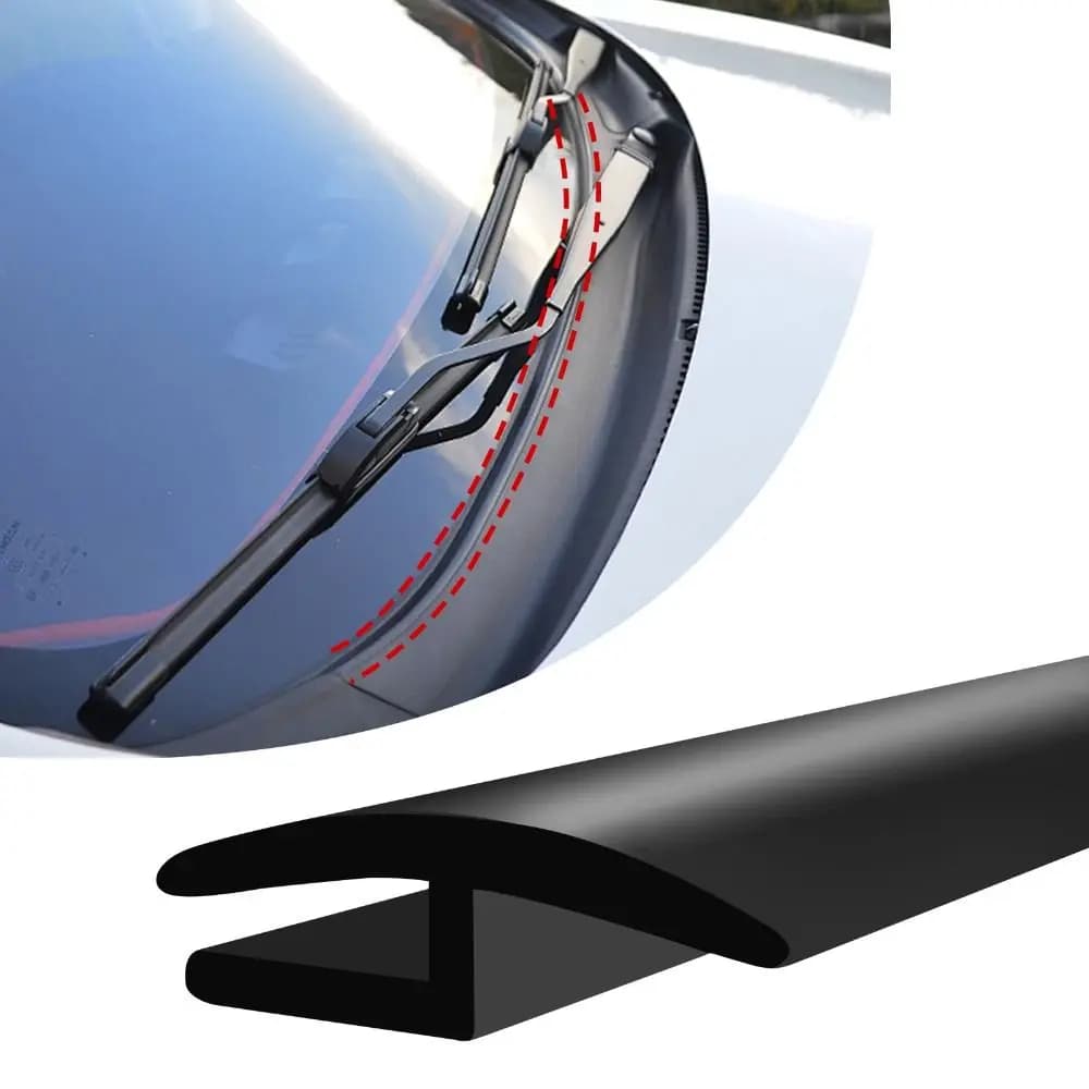 1/1.7/3/5 Meter Length Car Windshield Cowl Rubber Seal Strip Rubber Black Auto Front Rear Windshield Seal All Weather Cuttable