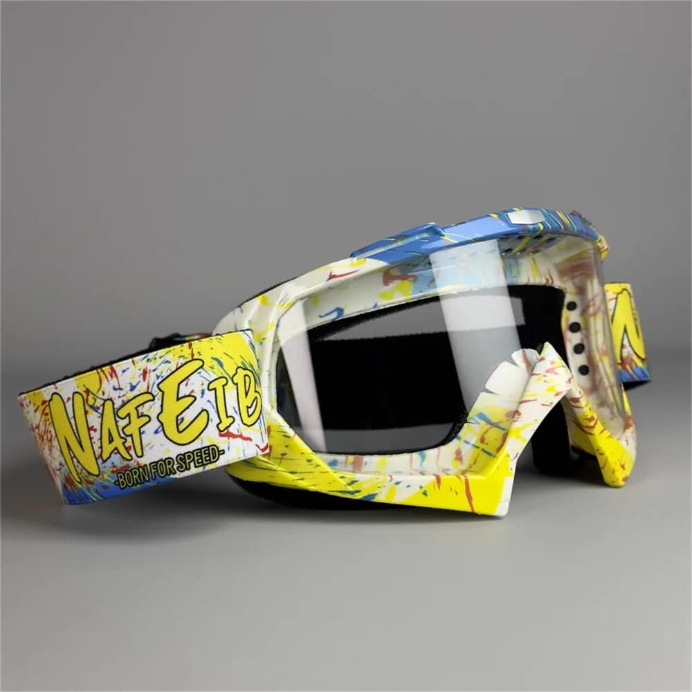 Occhiali Antipolvere per Ciclismo, ATV, MX, Mountain Bike, Sci, Anti-sabbia, UV400, Occhiali da Moto per Sport d'Avventura