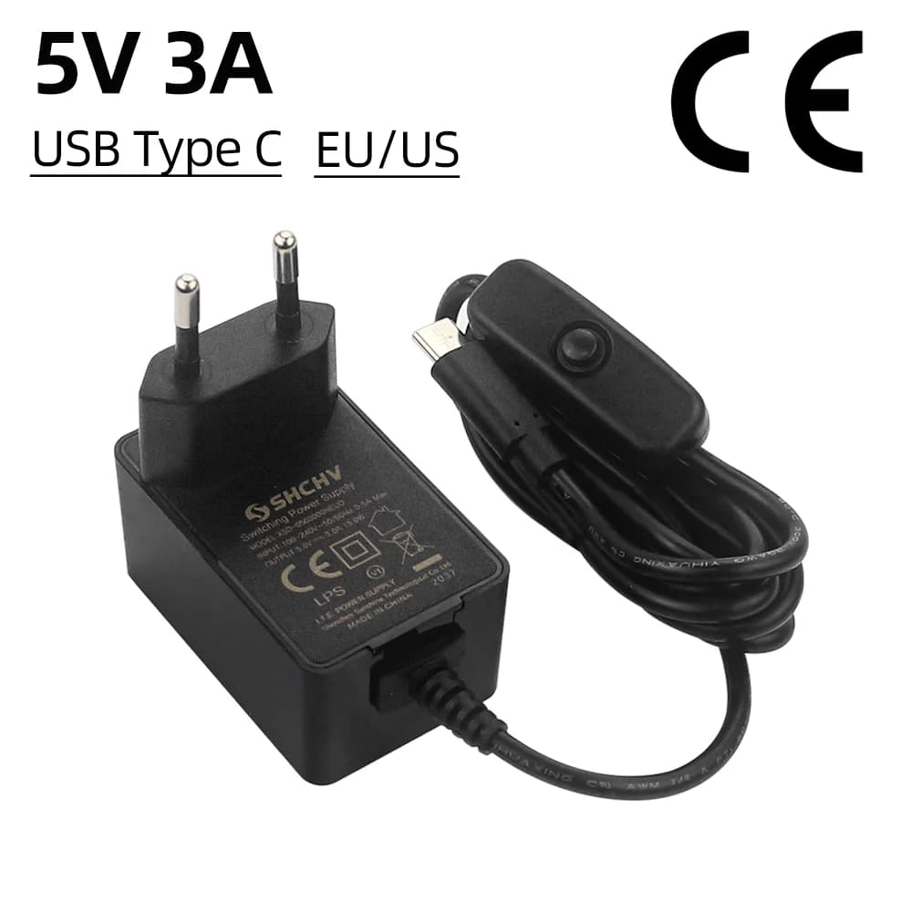 High Quality 15 W USB Type C Power Adapter with CE certification for Orange Pi 3 4 LTS