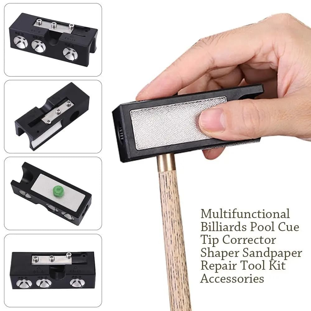 10 in 1 Cue Tip Shaper Effective Repair Repair Tool Pool Cue Tip Corrector Billiards Device Snooker Pool Cue Shaper Billiard