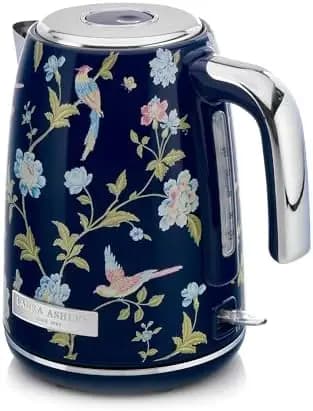 Bollitore elettrico in acciaio inossidabile Laura Ashley da 1,7 litri – Ebollizione rapida da 1500 W, spegnimento automatico, protezione contro l'essiccazione