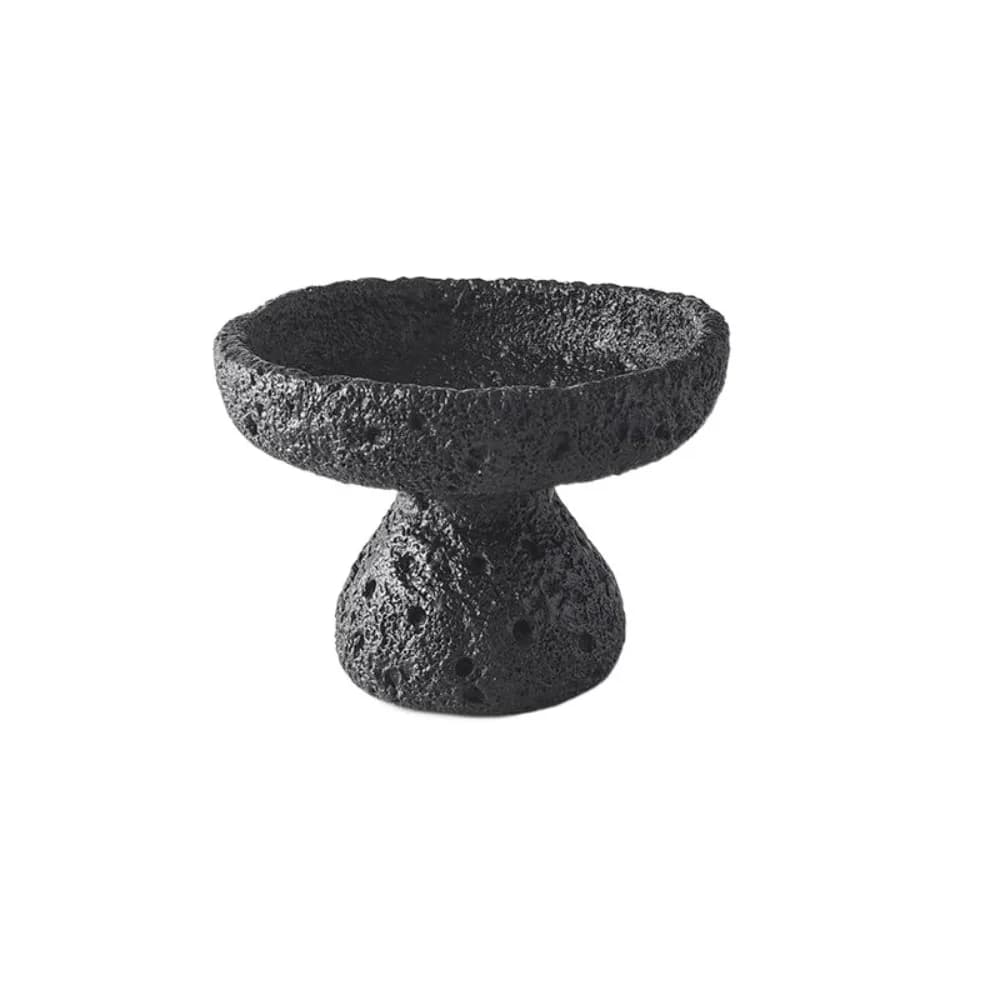 Bruciatori di Incenso in Cemento con Texture di Calcestruzzo, Design Superficie Lunare a 9 Fori, Supporto per Bastoncini d'Incenso Decorativo Multifunzionale