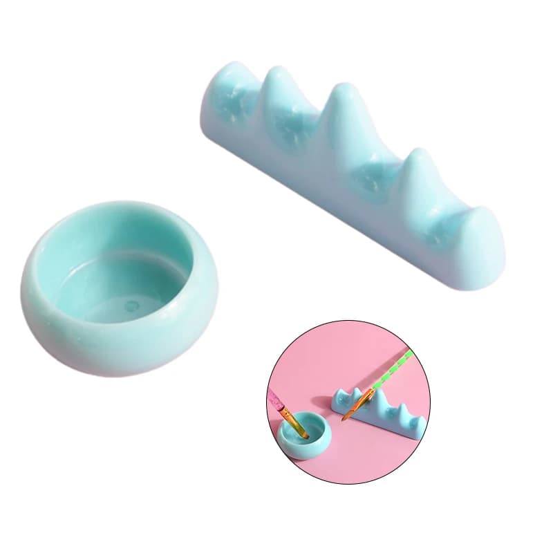 Nail Art Brush Cleaner supporto in plastica UV acrilico Gel Pen Pot Cleanser Cup tazza di lavaggio portaspazzole per unghie strumenti professionali per unghie