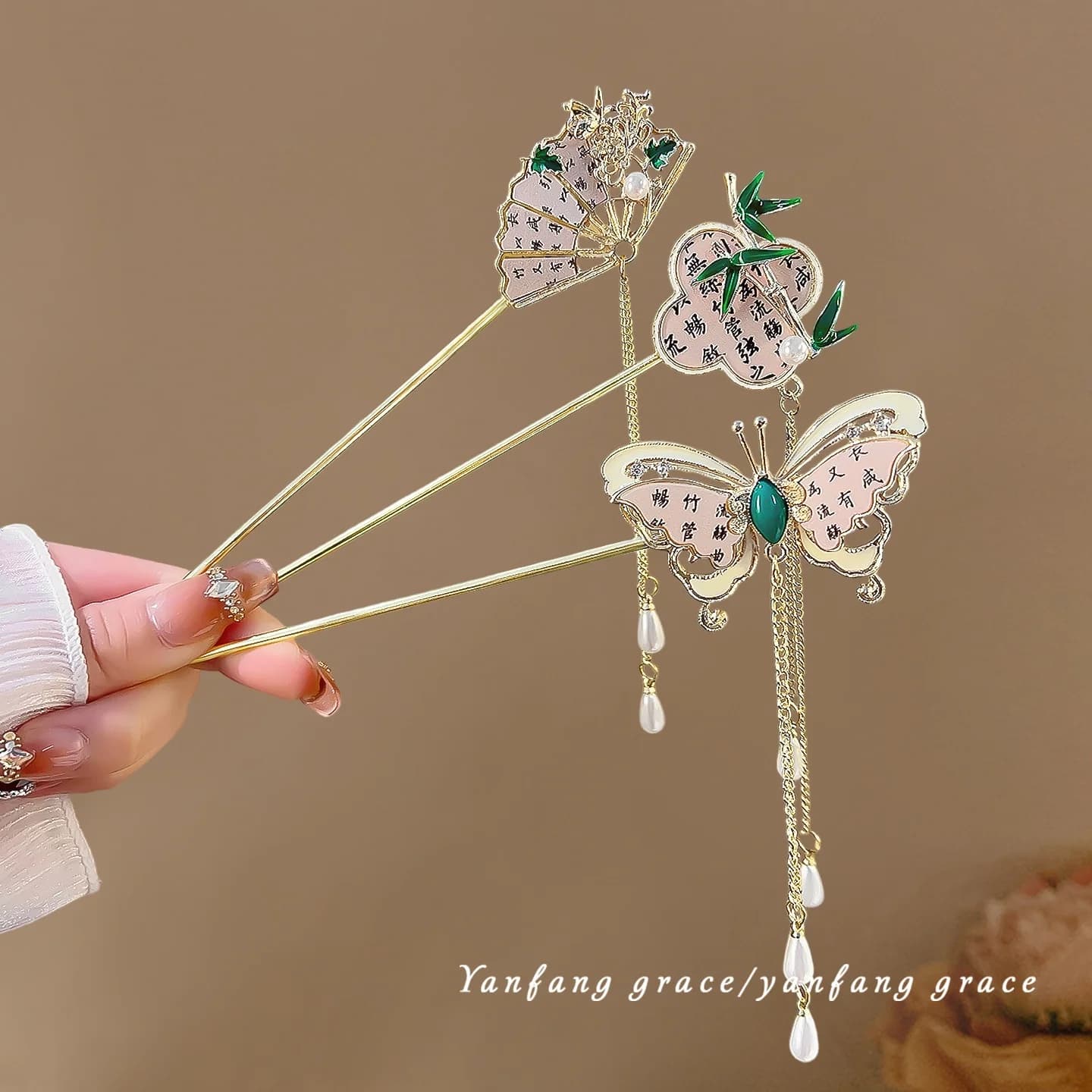 Fermaglio per Capelli Floreale di Lusso Leggero, Stile Cinese, con Nappa Floreale, Elegante e Squisito Gioiello, Accessorio per Capelli, Fermagli per Capelli da Ragazza
